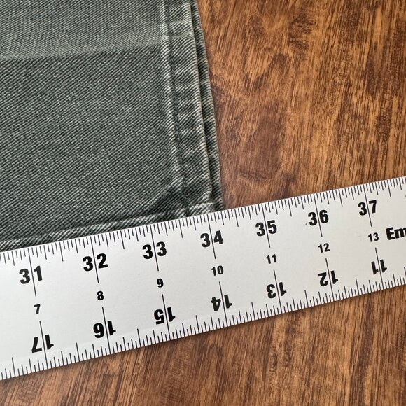 Wrangler VTG 80s Denim Jeans Green Western Straight Leg Men's 34x34 Rodeo USA - Picture 6 of 6